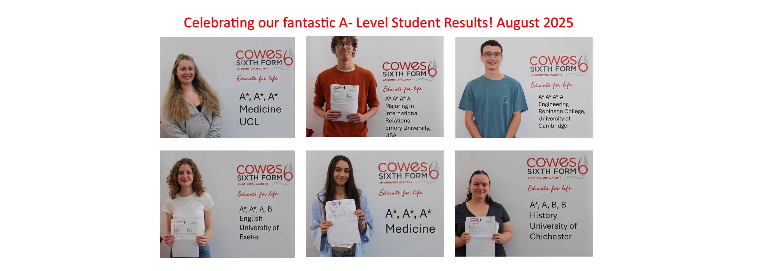 The Sky’s the Limit for Cowes Enterprise College Students this Results Day 